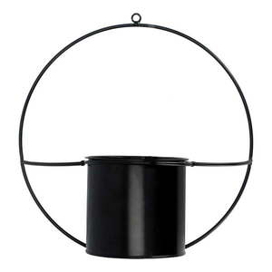 Čierny nástenný držiak na kvetináč Esschert Design Planter vyobraziť
