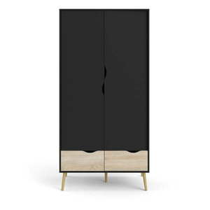 Čierna šatníková skriňa Tvilum Oslo, 99 x 200 cm vyobraziť