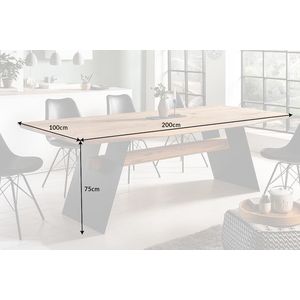 Jedálenský stôl NOMIA Dekorhome 200x100x75 cm vyobraziť