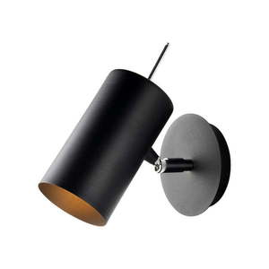 Čierne nástenné svietidlo Squid Lighting Geo, výška 23 cm vyobraziť