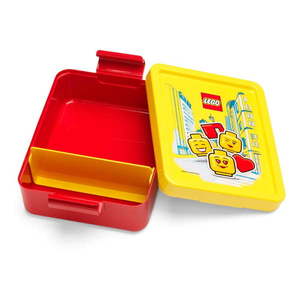 Červený box na desiatu so žltým vekom LEGO® Iconic vyobraziť