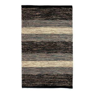 Čierno-sivý bavlnený koberec Webtappeti Happy, 55 x 140 cm vyobraziť