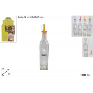 MAKRO - Fľaša na olej/ocot 500ml rôzne farby a popisy vyobraziť