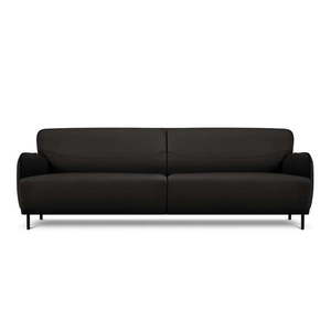Čierna kožená pohovka Windsor & Co Sofas Neso, 235 x 90 cm vyobraziť