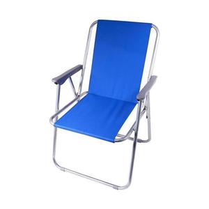 Skladacia kempingová stolička modrá/matný chróm vyobraziť