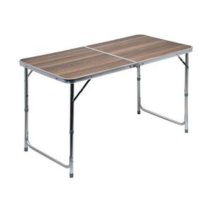 Skladací kempingový stôl hnedá/chróm vyobraziť