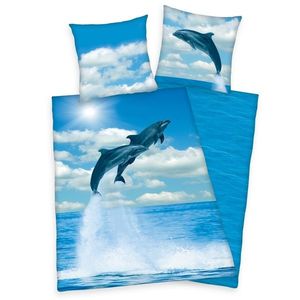 Herding Bavlnené obliečky Delfíny, 140 x 200 cm, 70 x 90 cm vyobraziť