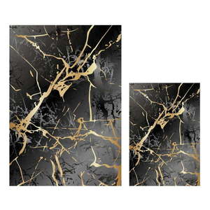 Čierne/v zlatej farbe kúpeľňové predložky v súprave 2 ks 60x100 cm Marble – Mila Home vyobraziť