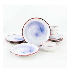 12-dielna súprava bielo-modrého keramického riadu My Ceramic vyobraziť
