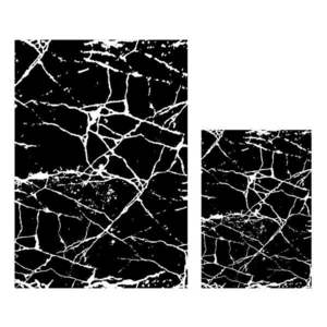 Biele/čierne kúpeľňové predložky v súprave 2 ks 60x100 cm Cracks – Mila Home vyobraziť