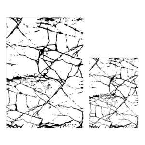 Biele/čierne kúpeľňové predložky v súprave 2 ks 60x100 cm Cracks – Mila Home vyobraziť