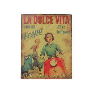 Kovová ceduľa Antic Line La Dolce Vita, 28 × 22 cm vyobraziť