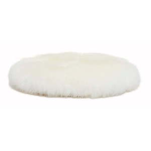 Biely sedák z ovčej kožušiny Native Natural Round, ⌀ 40 cm vyobraziť