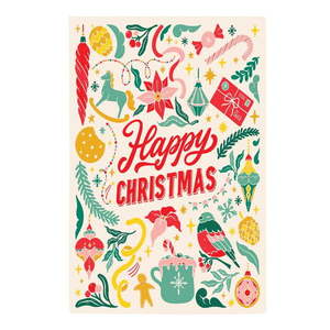 Bavlnená utierka eleanor stuart Happy Christmas, 46 x 71 cm vyobraziť