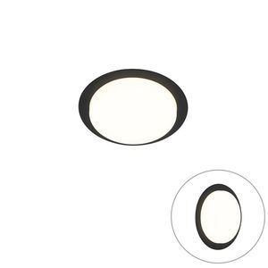 Moderné stropné svietidlo čierne okrúhle vrátane LED IP44 - Lys vyobraziť