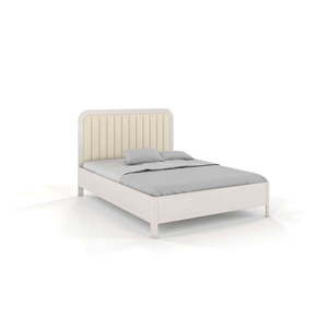 Biela/béžová dvojlôžková posteľ z bukového dreva 160x200 cm Modena – Skandica vyobraziť