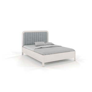 Biela/sivá dvojlôžková posteľ z bukového dreva 160x200 cm Modena – Skandica vyobraziť