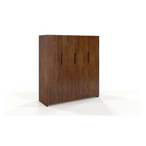 Hnedá šatníková skriňa z borovicového dreva Skandica Bergman, 170 x 180 cm vyobraziť