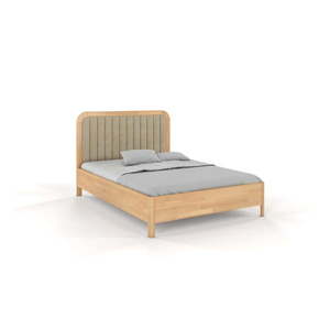 Tmavá prírodná dvojlôžková posteľ z bukového dreva Skandica Visby Modena, 160 x 200 cm vyobraziť