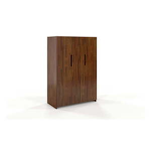 Hnedá šatníková skriňa z borovicová dreva Skandica Bergman, 128 x 180 cm vyobraziť