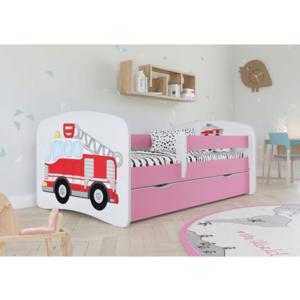 Detská posteľ Babydreams hasičské auto modrá vyobraziť