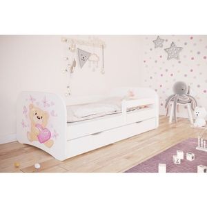 Detská posteľ Babydreams medvedík s motýlikmi biela vyobraziť