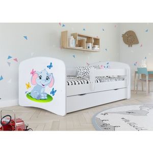 Detská posteľ Babydreams slon s motýlikmi biela vyobraziť