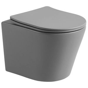 MEXEN - Rico Závesná WC misa vrátane sedátka s slow-slim, duroplast, svetlo šedá mat 30724061 vyobraziť