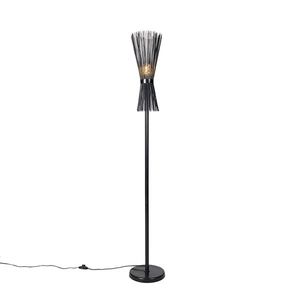 Stojacia lampa Art Deco čierna - Broom vyobraziť