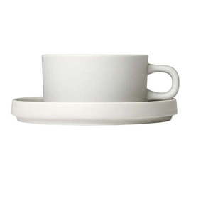 Súprava 2 bielych keramických šálok na kávu s tanierikmi Blomus Pilar, 170 ml vyobraziť