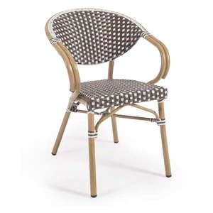 Hnedá kovová/plastová záhradná stolička Marilyn – Kave Home vyobraziť