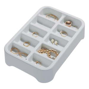Sivý organizér na šperky iDesign Eco Bin 10, 28, 12 x 19, 23 cm vyobraziť