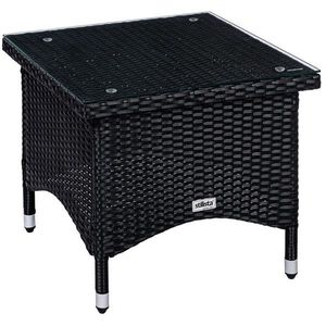STILISTA odkladací stolík polyratan, 50 x 50 cm, čierny vyobraziť