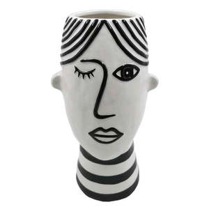 Čierno-biela porcelánová váza Mauro Ferretti Face vyobraziť