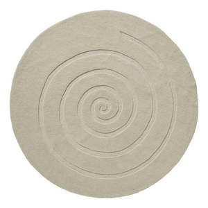 Krémovobiely vlnený koberec Think Rugs Spiral, ⌀ 180 cm vyobraziť