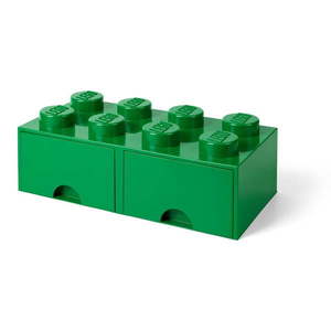 Zelený úložný box s dvoma zásuvkami LEGO® vyobraziť