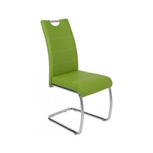 Jedálenská stolička Flora, zelená ekokoža% vyobraziť