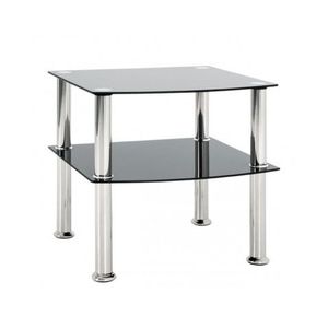Odkládací stolek Katja 45x45 cm, černé sklo% vyobraziť