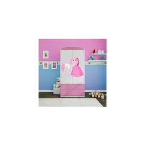 Detská skrinka Babydreams 90 cm princezná a poník ružová vyobraziť