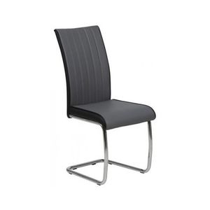 Jedálenská stolička Vertical, šedá/čierna ekokoža% vyobraziť