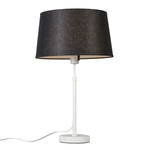 Stolová lampa biela s čiernym tienidlom nastaviteľná 35 cm - Parte vyobraziť