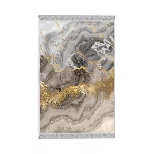 Koberec Marble 80x200 cm šedý/zlatý vyobraziť