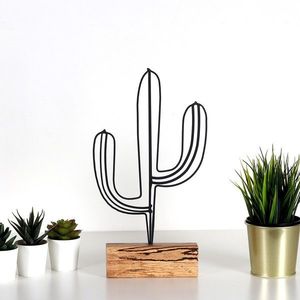 Kovová dekorácia Cactus 41 cm čierna vyobraziť