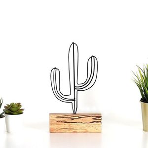 Kovová dekorácia Cactus Mini 24 cm čierna vyobraziť