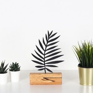 Kovová dekorácia Palm Leaf 27 cm čierna vyobraziť
