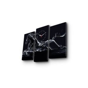 Obrazové nástenné hodiny Kôň 66x45 cm čierno-biele vyobraziť