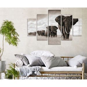 Viacdielny obraz Slony 92 x 56 cm vyobraziť
