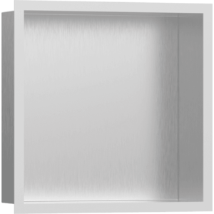 Hansgrohe XtraStoris Individual - Výklenok do steny kartáčovaná nerezová oceľ, s designovým rámom 300x300x100mm, biela matná 56097700 vyobraziť