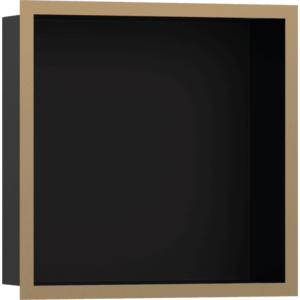 Hansgrohe XtraStoris Individual - Výklenok do steny matný čierny, s designovým rámom 300x300x100mm, kartáčovaný bronz 56098140 vyobraziť
