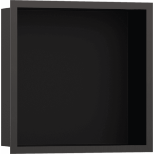 Hansgrohe XtraStoris Individual - Výklenok do steny matný čierny, s designovým rámom 300x300x100mm, kartáčovaný čierny chróm 56098340 vyobraziť